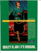 1993 Ford Magazine Print Ad Environmental Engineer Quality Is Job 1 It&#39;s Working - £11.45 GBP