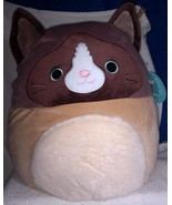 Squishmallows  Woodward the Snowshoe Cat with Fuzzy Belly 16&quot; NWT - £37.05 GBP
