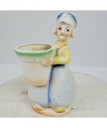 Antique Ceramic Decanter Planter Dutch Boy w/ Balloon Pants 7.25x3.5x2.5... - $14.00