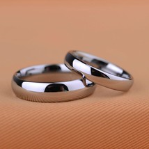 Customize Classic Design Never Fade Scratch Proof  White Tungsten Wedding Rings  - £20.86 GBP