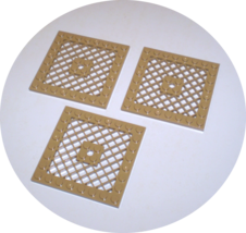 3 Used LEGO Dark Tan Plate 8 x 8 with Grille and Hole in Center 4151 - £7.82 GBP