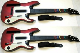 2 Official Guitar Hero 5 Band Hero Guitar Controllers Nintendo Wii Rock Band 3 - £147.97 GBP
