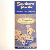 1962 Southern Pacific Railroad Passenger Train Schedules Time Table Oct 28 - $14.95