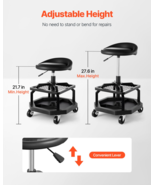 Rolling Shop Stool Adjustable Height Garage Seat 300 lbs Load with Caster - $147.00