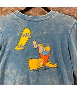 The Simpsons Sweater Unisex Small Blue Tye Dye Bart Skateboard Crewneck ... - £14.64 GBP