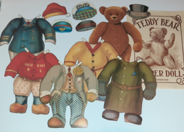 1984 Jumbo Teddy Bear Paper Doll &amp; Costume Set Merrimack  10&quot; 1907 Reprint WOW! - £11.86 GBP