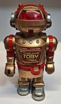 80s Walking Talking Toby Robot 1986 Tomy New Bright 15" Robot Action Figure - $50.00