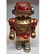 80s Walking Talking Toby Robot 1986 Tomy New Bright 15&quot; Robot Action Figure - £39.23 GBP