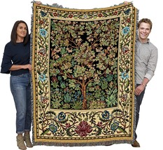 William Morris Tree of Life Blanket - Arts &amp; Crafts - Gift Tapestry Throw, 72x54 - £72.73 GBP