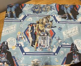 Vtg Star Wars Empire Strikes Back Twin Flat Sheet Pillowcase R2d2 C-3PO ... - €16,99 EUR