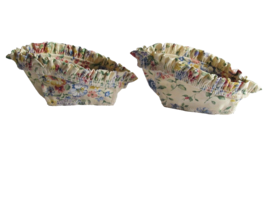Lot of 2x Longaberger Cilantro Spring Floral Liner #2071638 USA Made 100... - $10.45