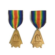 Two Vintage 1975 All Angelus League Youth High School Basketball Medals Rainbow  - £17.27 GBP