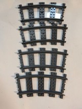 Lot De 4 LEGO Plastique Rail Route Train Track Courbé City Rechange 5340... - $11.41