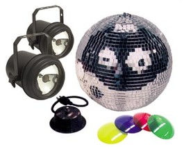 American Dj 12 Inch Mirror Ball Kit With Motor, 2 Pinspots And 4 Gels - £173.05 GBP