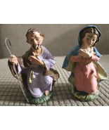 Vtg Nativity Set Handpainted 2Pc Joseph+Mary Figurine Italy Part Of Lg Set - $8.60