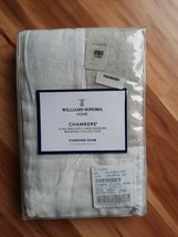 Williams Sonoma Home Chambers Flax Washed Linen Standard Sham Tan &amp; White ~ NWT - £39.71 GBP