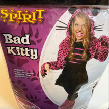 y2k Spirit Halloween Hot Pink Bad Kitty Diva Hooded Child Size Medium 7 10 New - £21.58 GBP