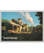 Arrival at Eureka Springs Depot And Steam Locomotive Arkansas Vintage Po... - $14.45