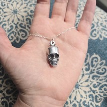 Vintage Silver Skull Necklace - $18.99