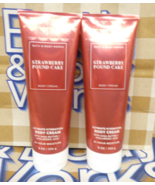 2 Bath & Body Works STRAWBERRY POUND CAKE Body Cream Set of 2 NEW - $367.13 MXN