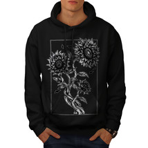 Wellcoda Sunflower Mens Hoodie, Helianthus Casual Hooded Sweatshirt - £25.79 GBP+