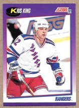 1991-92 Score American #363 Kris King New York Rangers - £1.40 GBP