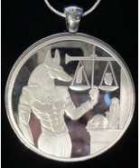 Ancient Egyptian ANUBIS COIN/PENDANT with sterling silver necklace &amp; Gif... - $29.00