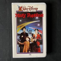Mary Poppins VHS 1985 Walt Disney Home Video White Label Mickey Mouse Clamshell - £3.96 GBP