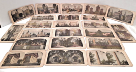 Vintage Lot of 22 stereo view cards Famous American Sites Tourist - £23.50 GBP