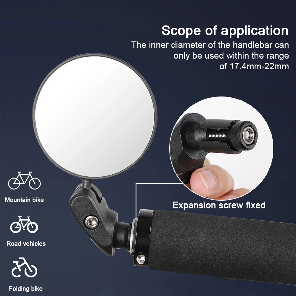 Sporting 1/2PCS Universal Bicycle Rearview Mirror Adjustable Rotate Wide-Angle C - £23.51 GBP