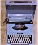 Royal Jet Manual Portable Typewriter W/ Case Light Blue - $79.95
