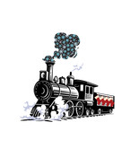 Christmas Train svg download, Steam Engine Vintage Retro Train SVG clipa... - $1.99