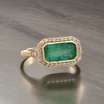 Natural Emerald and Diamond Ring 6.5 14k Y Gold 2.32 TCW Certified $4,950 310644 - £2,341.76 GBP