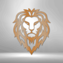 Lion Head Steel Sign Laser Cut Powder Coated Home & Office Metal Wall Decor Mul - $52.20+