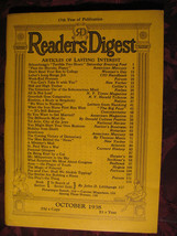 Readers Digest October 1938 Albert Einstein Nanking Thomas Mann Stephen Leacock - £8.37 GBP