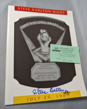 Steve Carlton Night Cy Young Award Program 1989 Autographed signed + sig... - £39.06 GBP