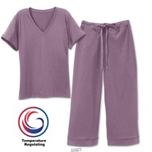 Hammacher Lady Temperature Regulating Pajamas Small\Medium Lavender PJs Lavender - £26.50 GBP
