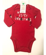 Carter&#39;s Boys&#39; Red My First Christmas Bodysuit Size: NB - £9.40 GBP