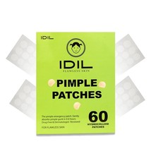 IDIL PIMPLE PATCHES For Face 60 PCS Invisible 12MM Hydrocolloid Pimple P... - $15.34