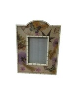 Butterflies Flowers Pressed Spring Picture Photo Frame Free Standing w G... - £12.21 GBP