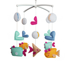 Baby Crib Mobile Hanging Toy Musical Mobile Infant Room Colorful Ocean Fish Nurs - £70.36 GBP