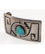 Gorgeous Hopi Sterling Silver Turquoise Belt Buckle McBride Lomayestewa - £477.46 GBP