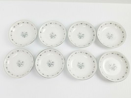 Vtg SEYEI Fine China Japan Teresa 2154 Set of 8 Platinum Fruit Bowls 5.5(w)×1(h) - £15.79 GBP