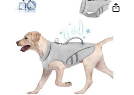 Dog Cooling Harness Clothes Summer Outdoors Breathable Pet Vest Cooling Jacket - £19.47 GBP