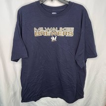 Milwaukee Brewers Baseball Adult Men&#39;s XL Dark Blue Short Sleeve CSA T-Shirt MLB - £15.91 GBP