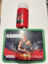RAMBO Vintage Thermos 1985 Metal Lunch Box w/ Thermos — Sylvester Stallone - €85,98 EUR
