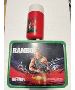 RAMBO Vintage Thermos 1985 Metal Lunch Box w/ Thermos — Sylvester Stallone - €85,38 EUR