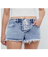Pacsun Lacey High Waist Blue Festival Jean Shorts Size 28 - $24.74