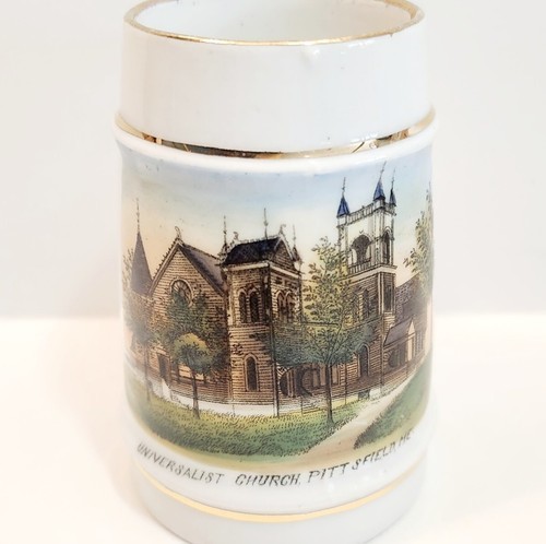 Vintage Universalist Church Maine Mini Beer Stein Wheelock Germany Pittsfield Item image 2