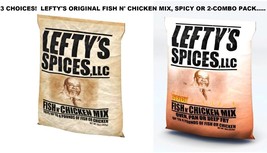 LEFTY&#39;S Spices Fish n Chicken SPICE MIX Oven Pan Deep Fry Original OR sP... - $24.81+
